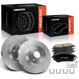 APBRPS1165 6 Pcs Front Drilled Brake Rotors & Ceramic Brake Pads