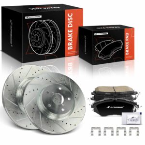 APBRPS1168 6 Pcs Front Drilled Brake Rotors & Ceramic Brake Pads