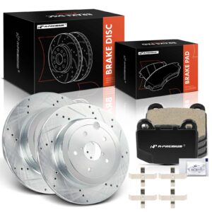 APBRPS1482 6 Pcs Rear Drilled Brake Rotors & Ceramic Brake Pads
