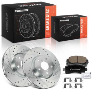 APBRPS1488 6 Pcs Front Drilled Brake Rotors & Ceramic Brake Pads