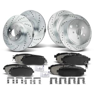APBRPS203 Front & Rear Drilled Rotors & Ceramic Brake Pads