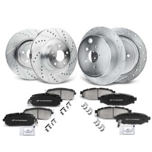APBRPS209 Front & Rear Drilled Rotors & Ceramic Brake Pads