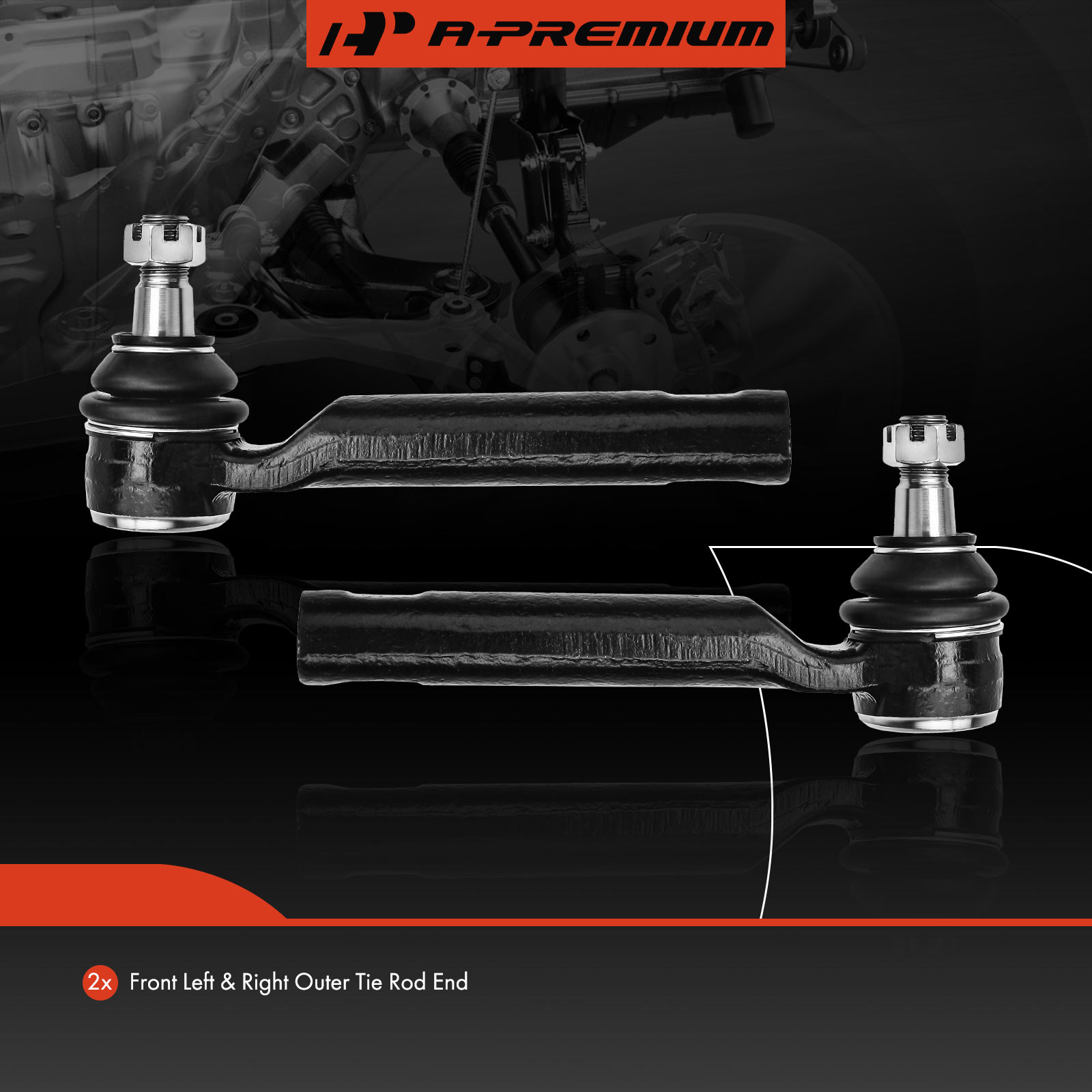 APCA0718 2x Front Outer Steering Tie Rod End