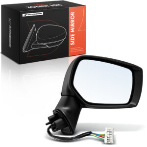 APMI3347TW Passenger Side Mirror, Power Adjust, Heated, Manual Folding, Silver, In-housing Signal Light, No Memory, No Puddle Light, No Auto-Dim, No Blind Spot Feature