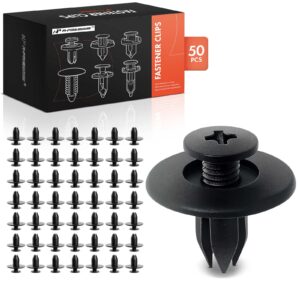 APRCF1239 50 Pcs 7mm Nylon Retainer Clip with Open End Screw-Type