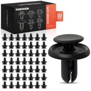 APRCF1314 50 Pcs 6mm Black Nylon Push-Type Retainer Clip