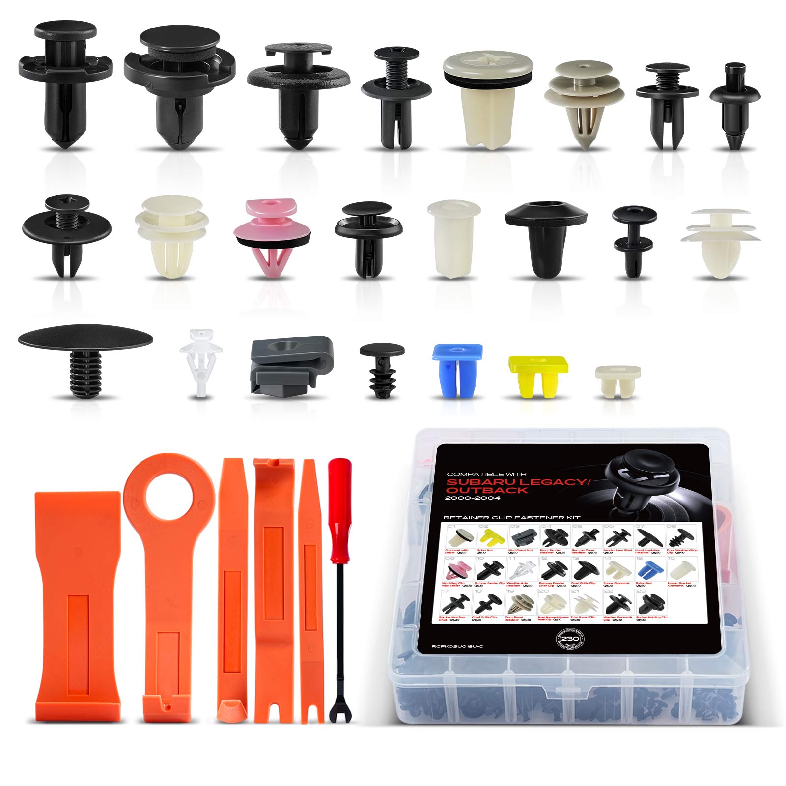 APRCF5243 230 Pcs Bumper Retainer Clip Fender Fastener Kit