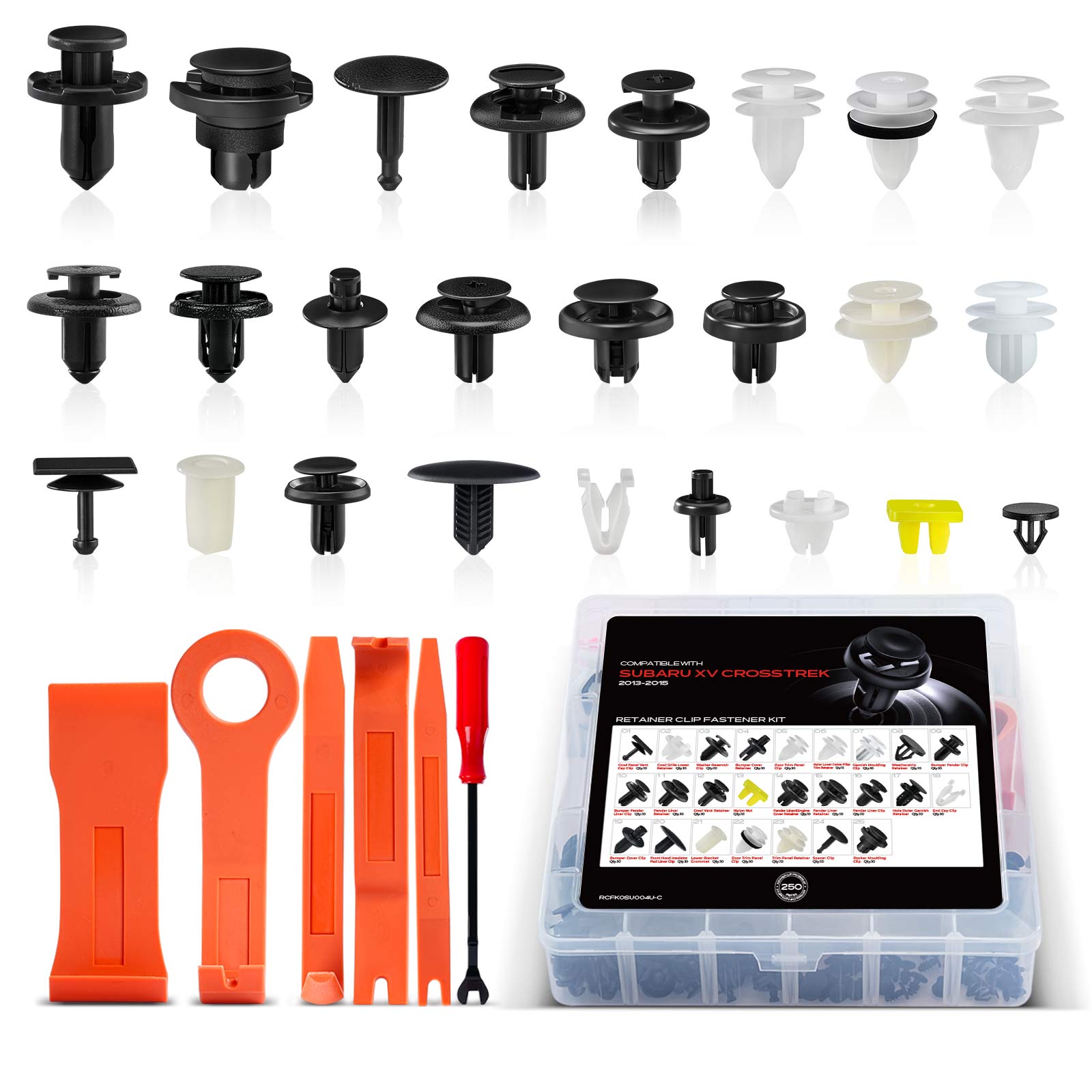 APRCF5269PG 250 Pcs Bumper Retainer Clip Fender Fastener Kit