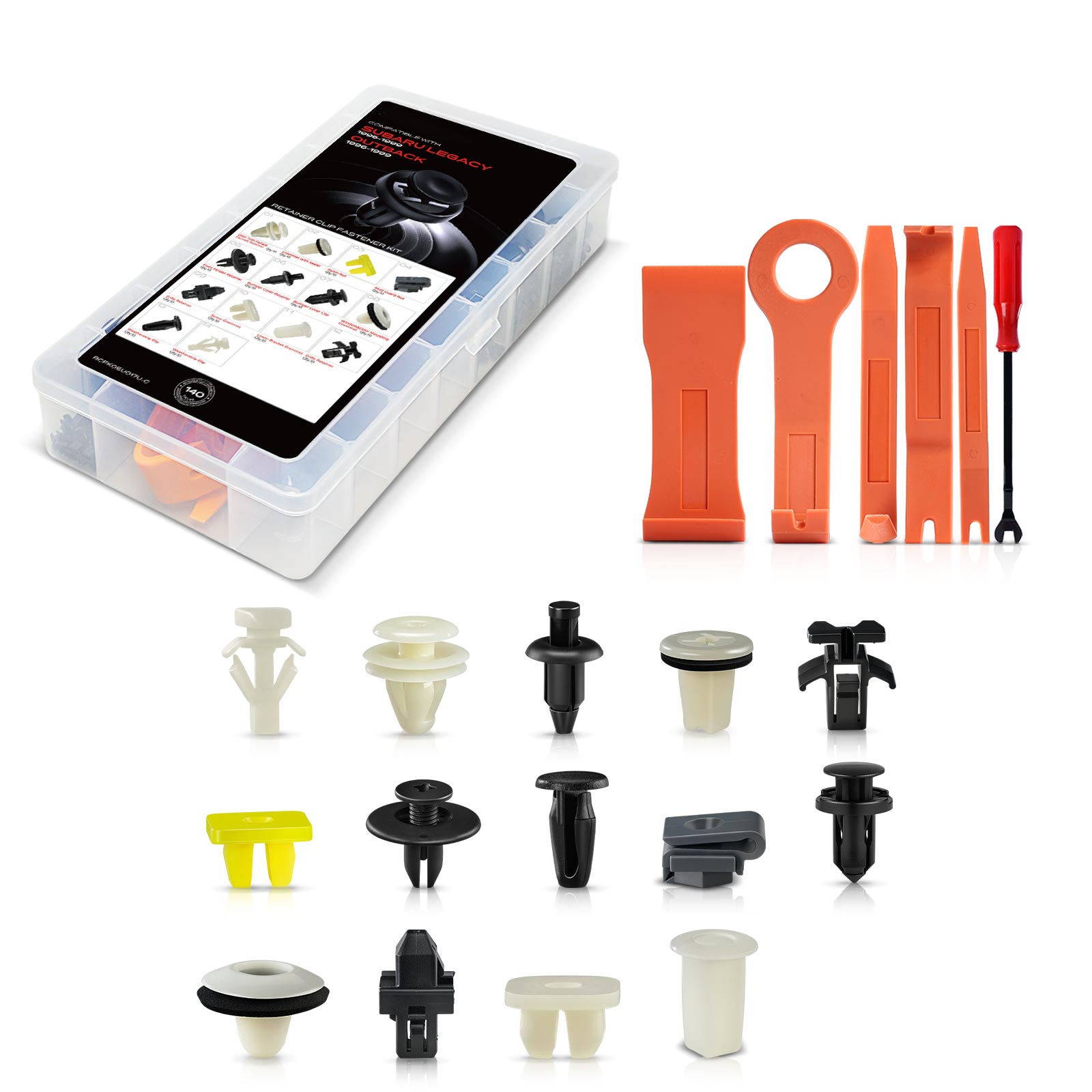 APRCF5276PG 140 Pcs Bumper Retainer Trim Clip Fender Fastener Kit