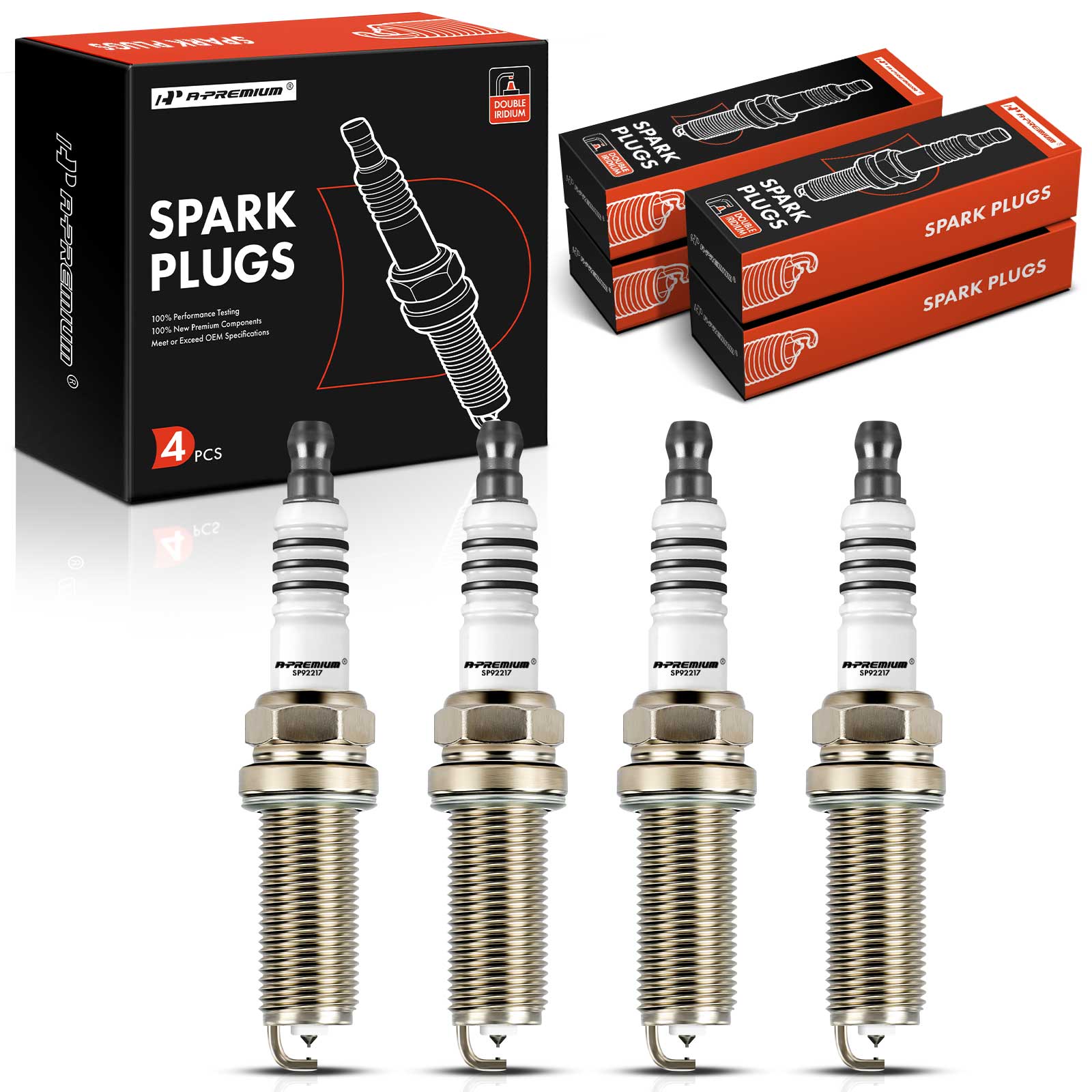 APSP148 4 Pcs Double Iridium Spark Plugs