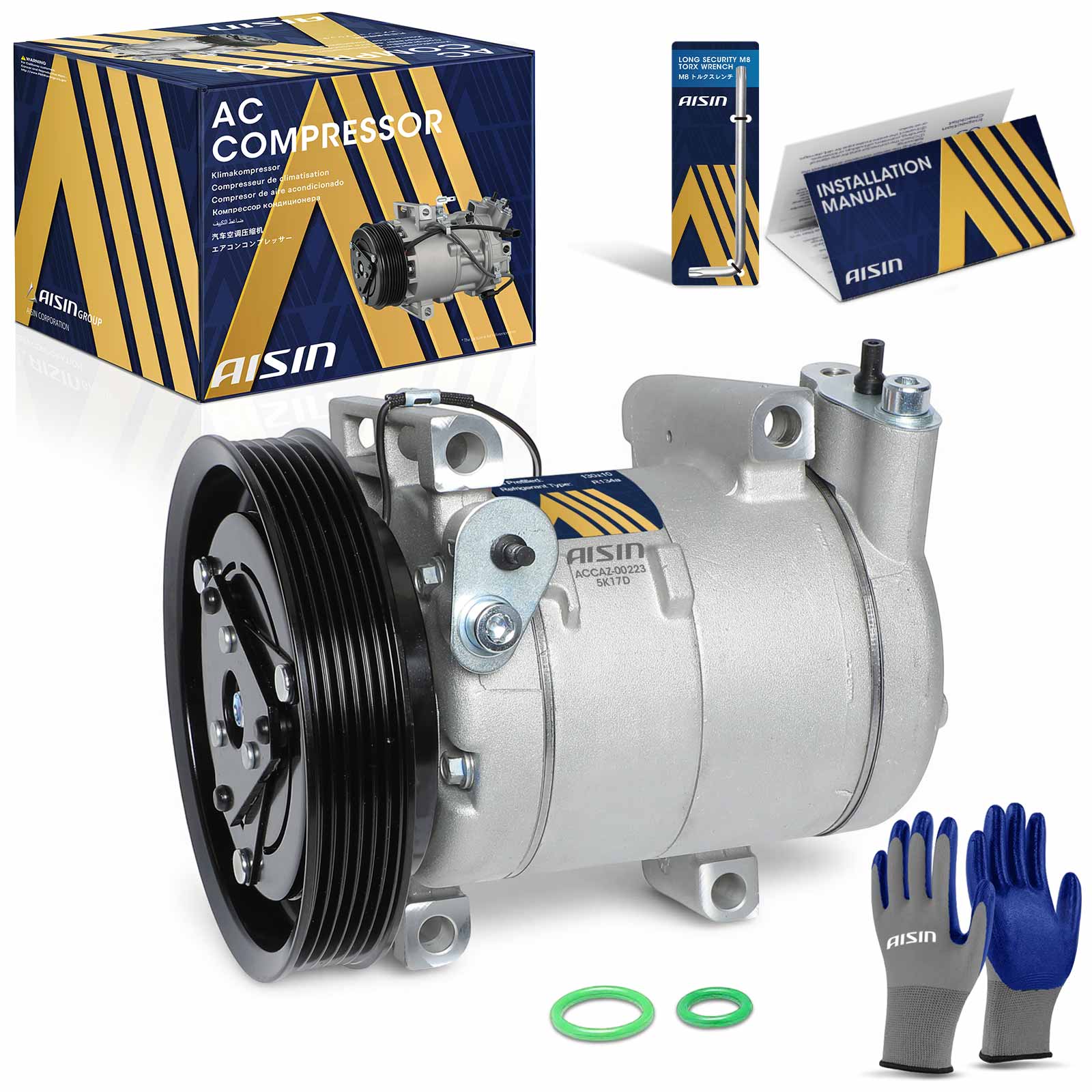 ACCAZ-00223 A/C Compressor, With Clutch