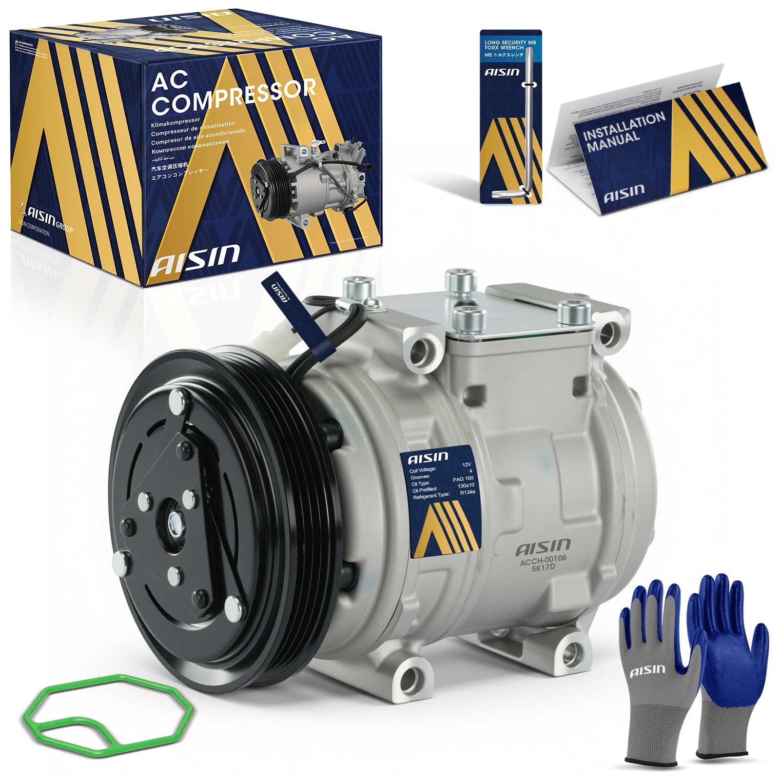 ACCH-00106 A/C Compressor, With Clutch