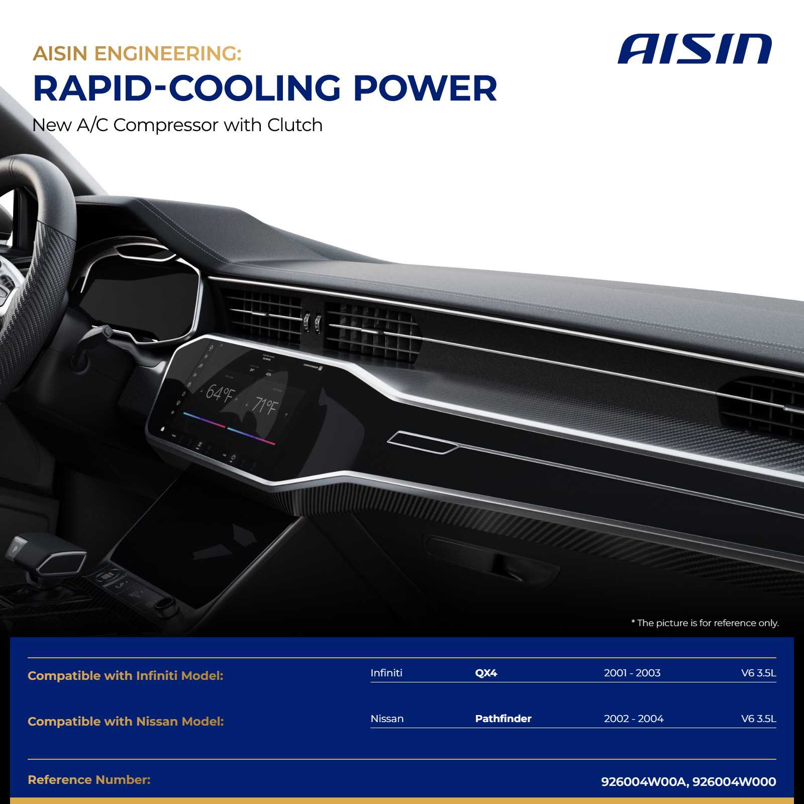 ACCN-00291 A/C Compressor, With Clutch, 3.5L, 6Cyl - Image 2