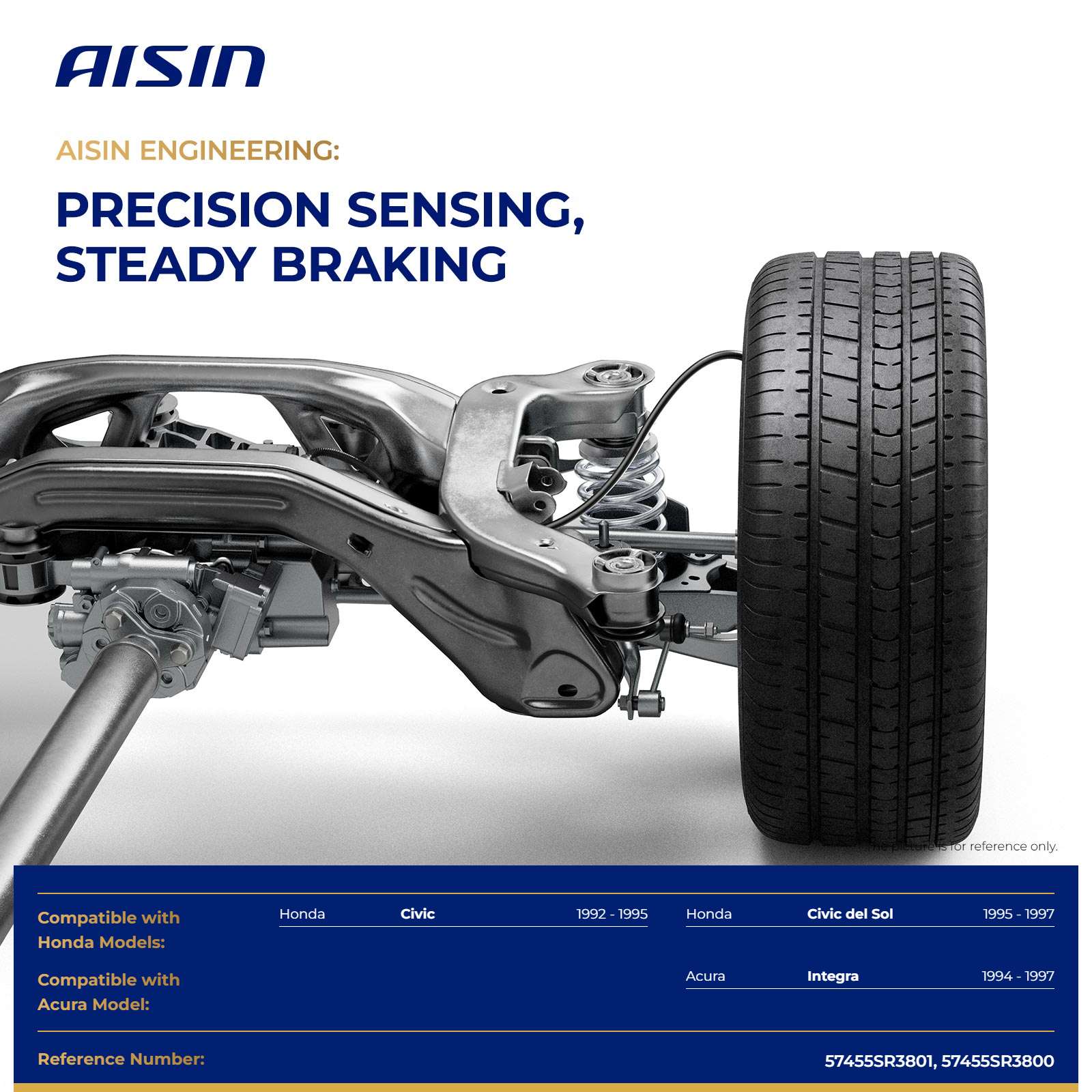 BSH-00197 Front, Driver Side ABS Speed Sensor FWD Sold Individually - Image 2