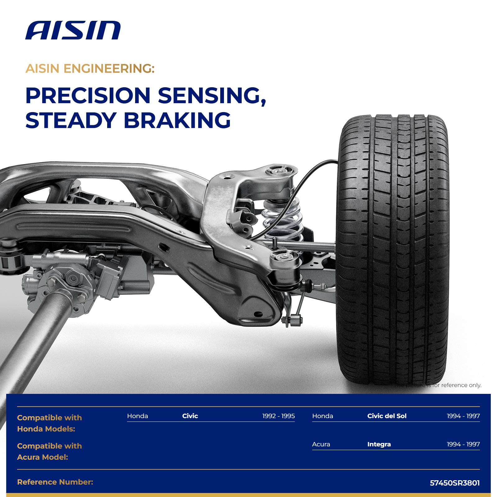 BSH-00198 Front, Passenger Side ABS Speed Sensor Sold Individually - Image 2