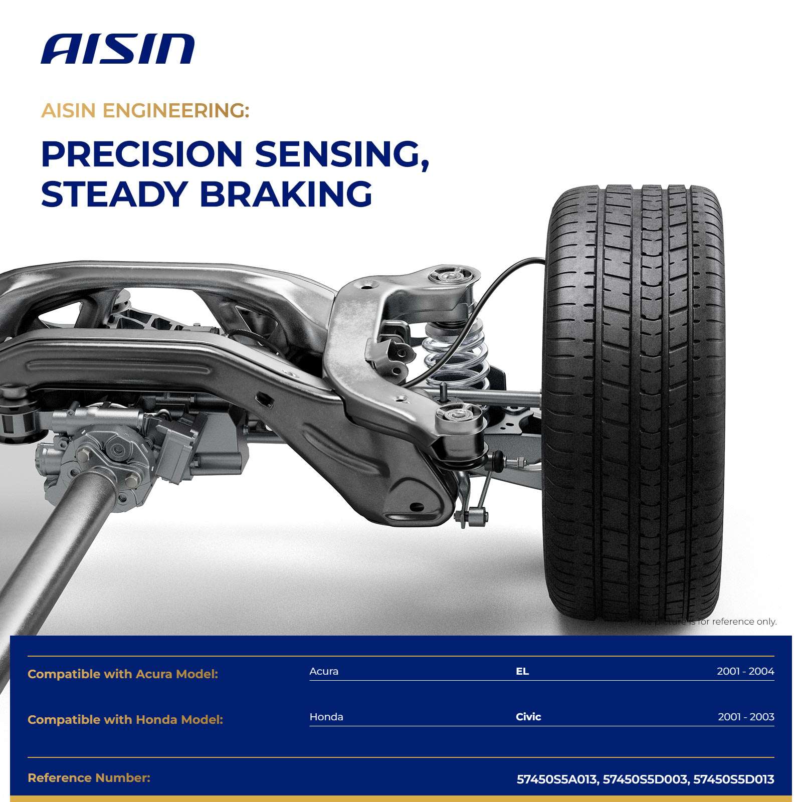 BSH-02422 Front, Passenger Side ABS Speed Sensor Sold Individually - Image 2