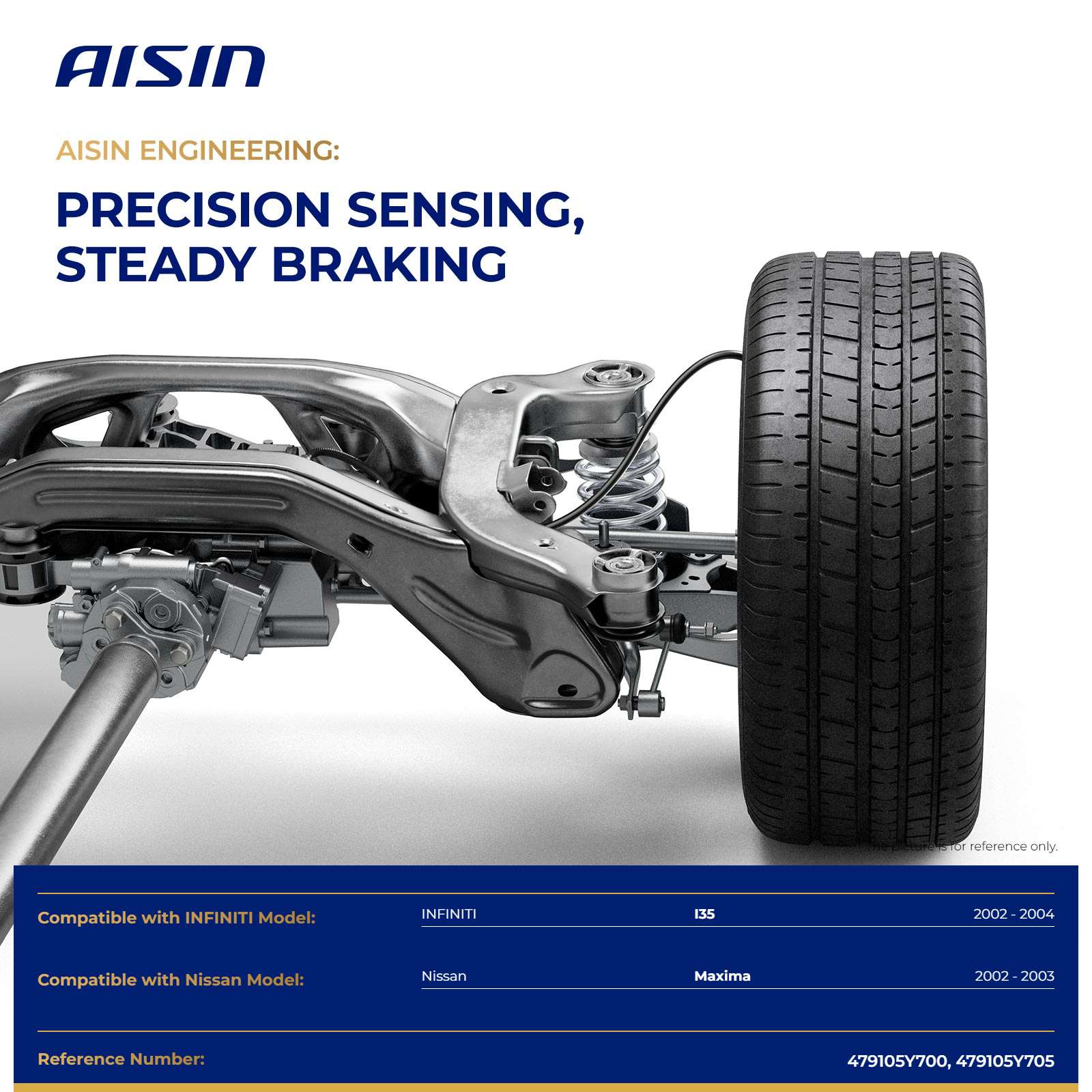 BSN-00100 Front, Passenger Side ABS Speed Sensor Sold Individually - Image 2