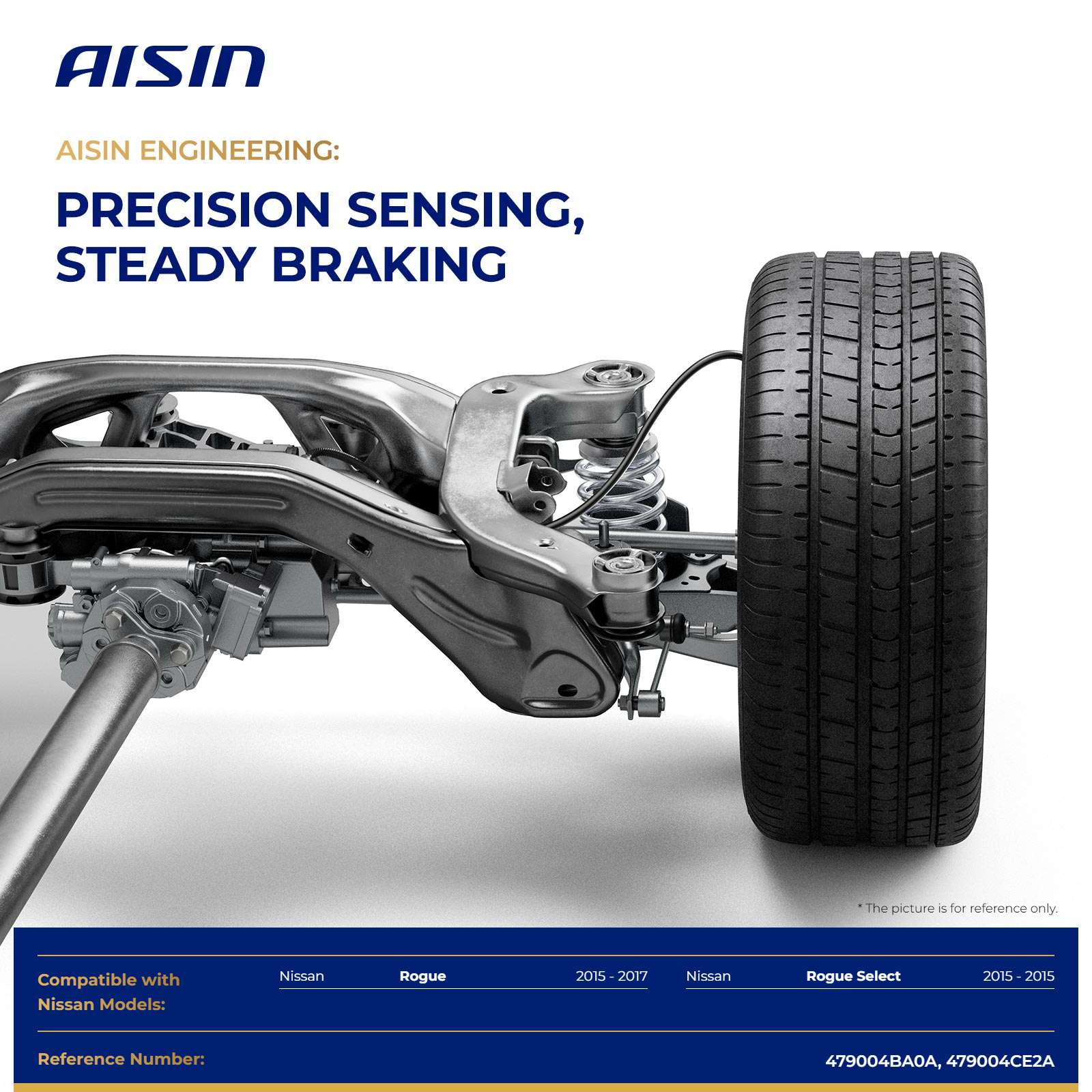 BSN-01086 Rear, Driver Side ABS Speed Sensor Sold Individually - Image 2