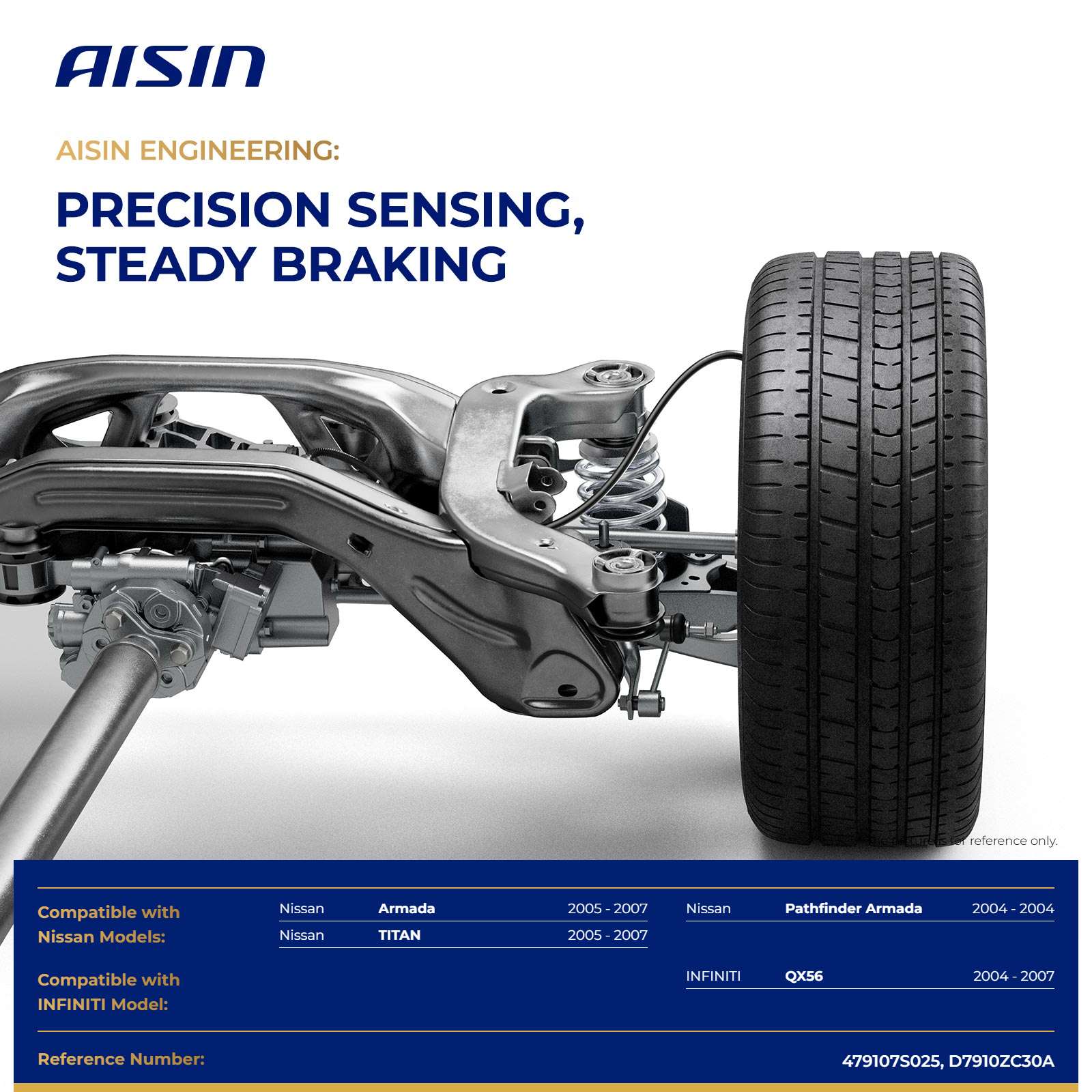 BSN-01286 Front, Driver Side ABS Speed Sensor Sold Individually - Image 2