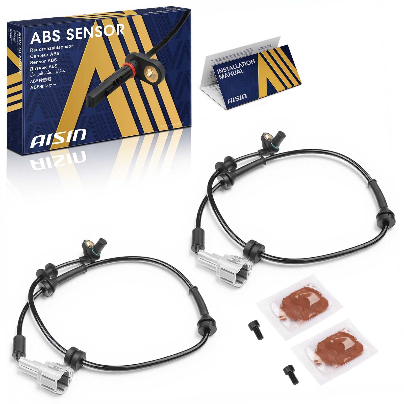 BSN-01344 Front, Driver and Passenger Side ABS Speed Sensor Set of 2