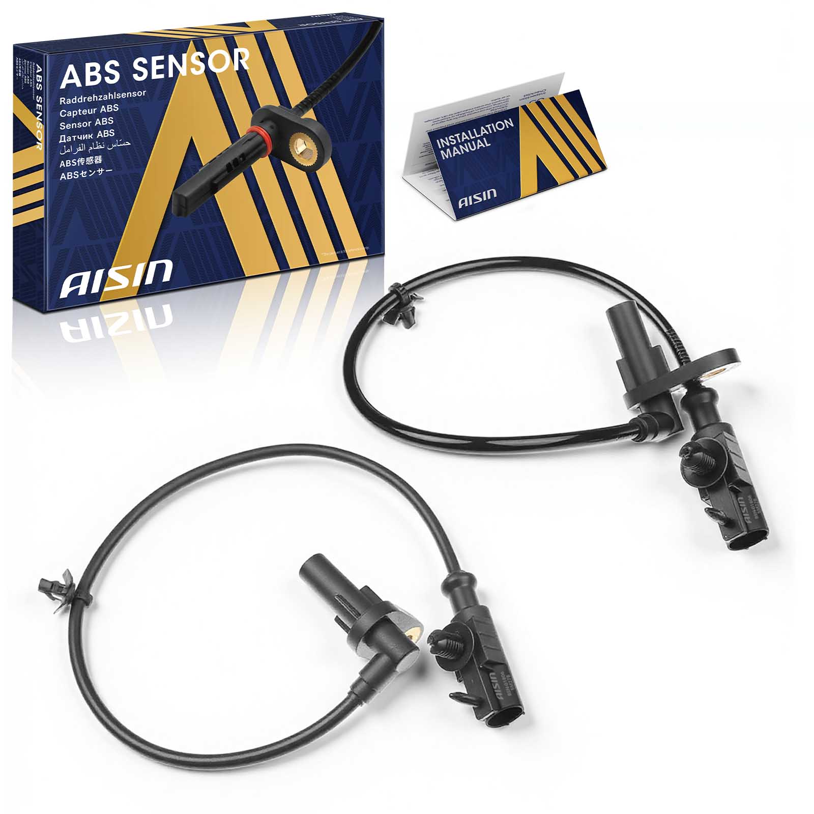 BSN-01806 Rear, Driver and Passenger Side ABS Speed Sensor Set of 2