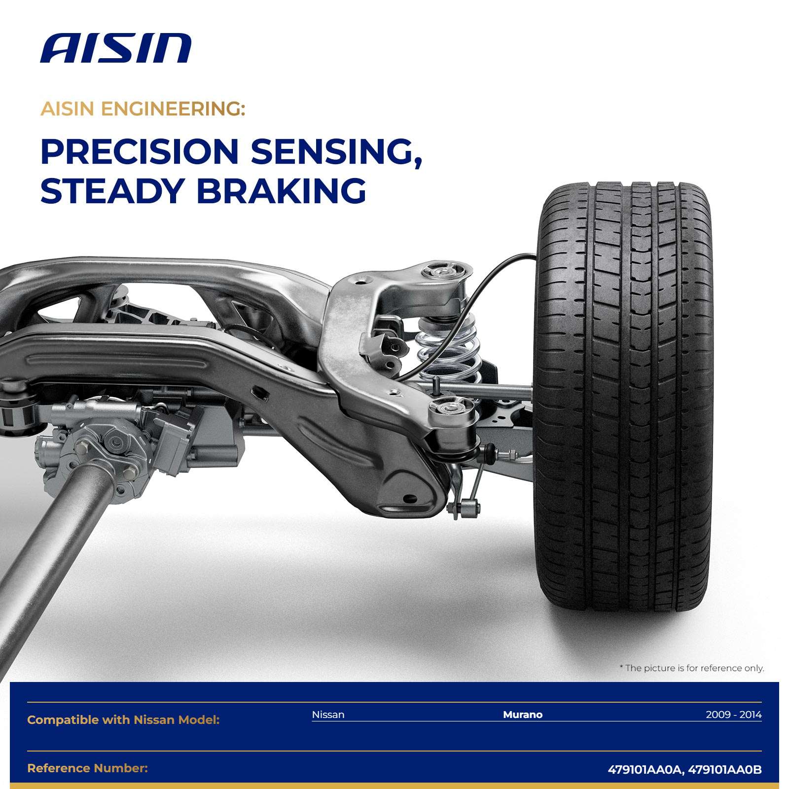 BSN-02355 Front, Driver Side ABS Speed Sensor Sold Individually - Image 2