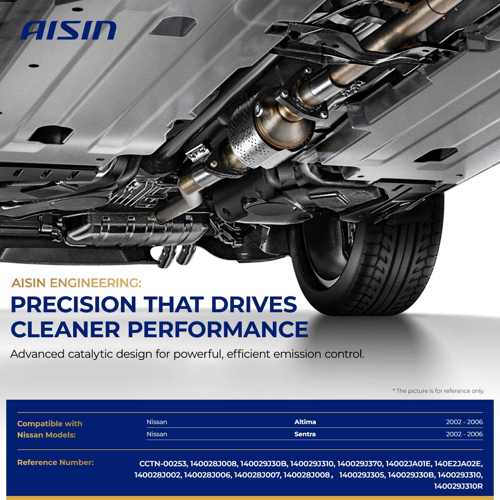 CCTN-00253 Front Catalytic Converter, 2.5L, 4Cyl, Federal EPA Standard, 46-State Legal (Cannot ship to CA, CO, NY or ME), Sedan, Direct Fit - Image 2