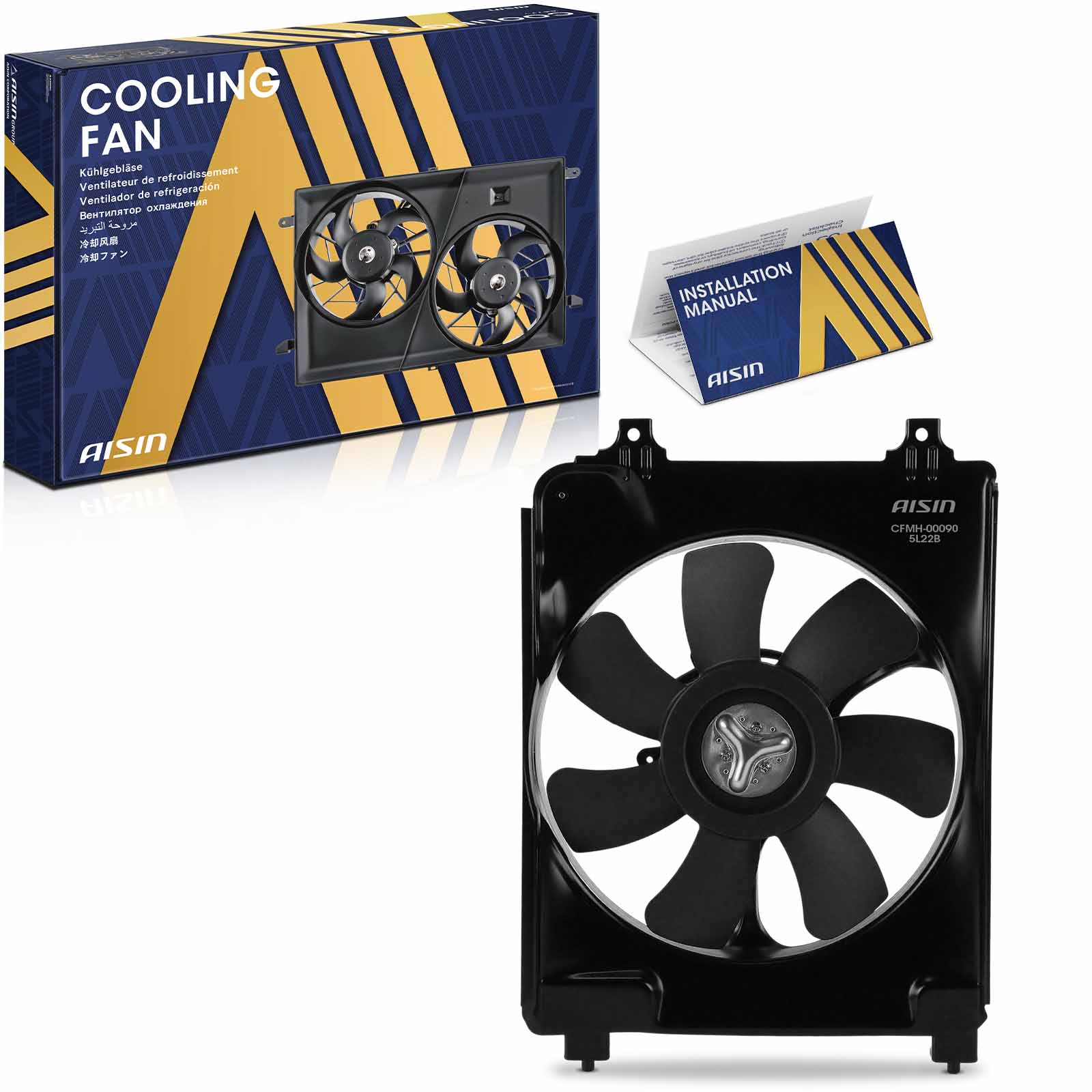 CFMH-00090 OE Replacement A/C Condenser Fan, 1.8L, 4Cyl, Single fan