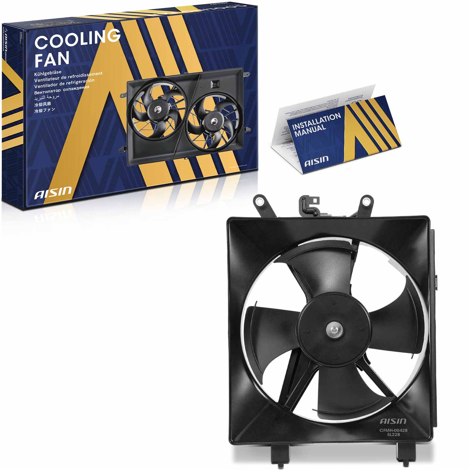 CFMH-00428 OE Replacement A/C Condenser Fan, 1.7L, 4Cyl, Single fan