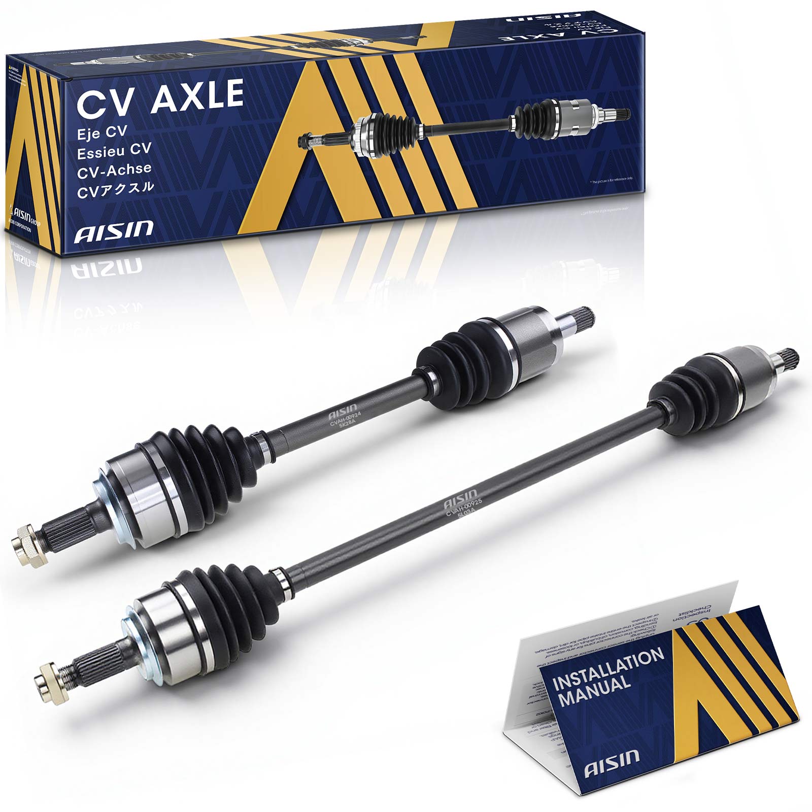 CVAH-00926 Front, Driver and Passenger Side Axle Assembly - Set of 2 FWD, 1.8L, 4Cyl