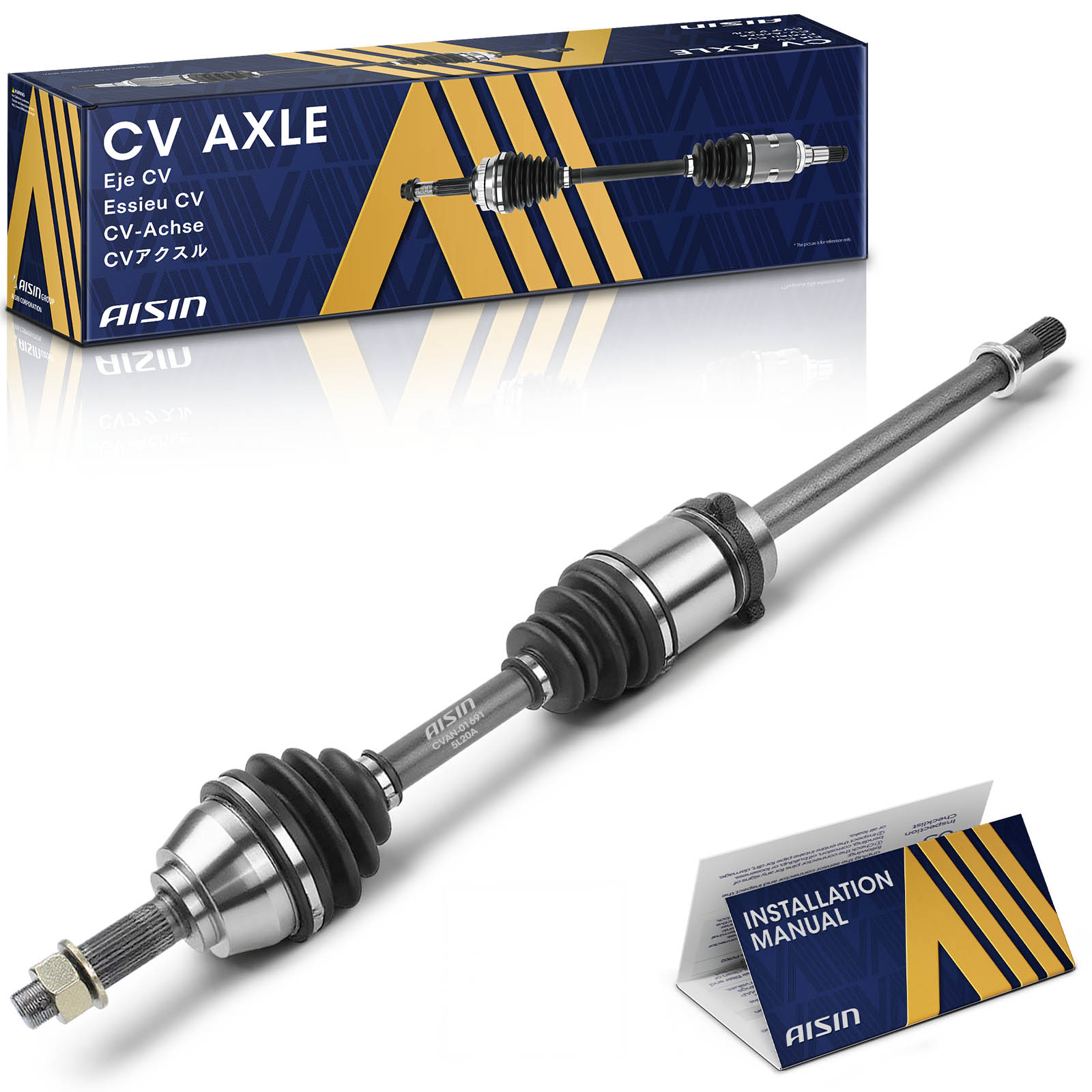 CVAN-01691 Sedan Front, Passenger Side Axle Assembly - Sold Individually FWD, 3.0L, 6Cyl