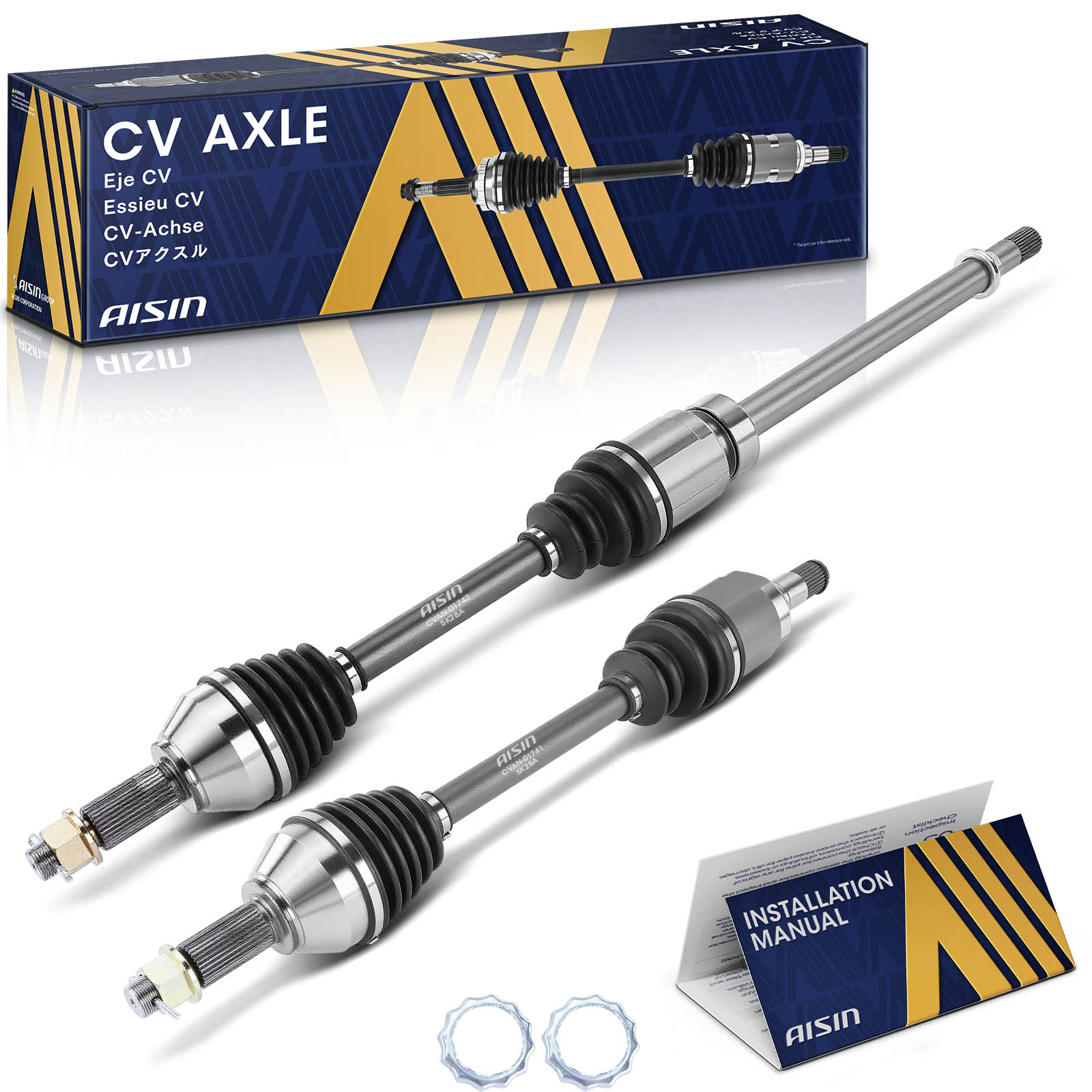 CVAN-01743 Sport Utility Front, Driver and Passenger Side Axle Assembly - Set of 2 FWD, 3.5L, 6Cyl