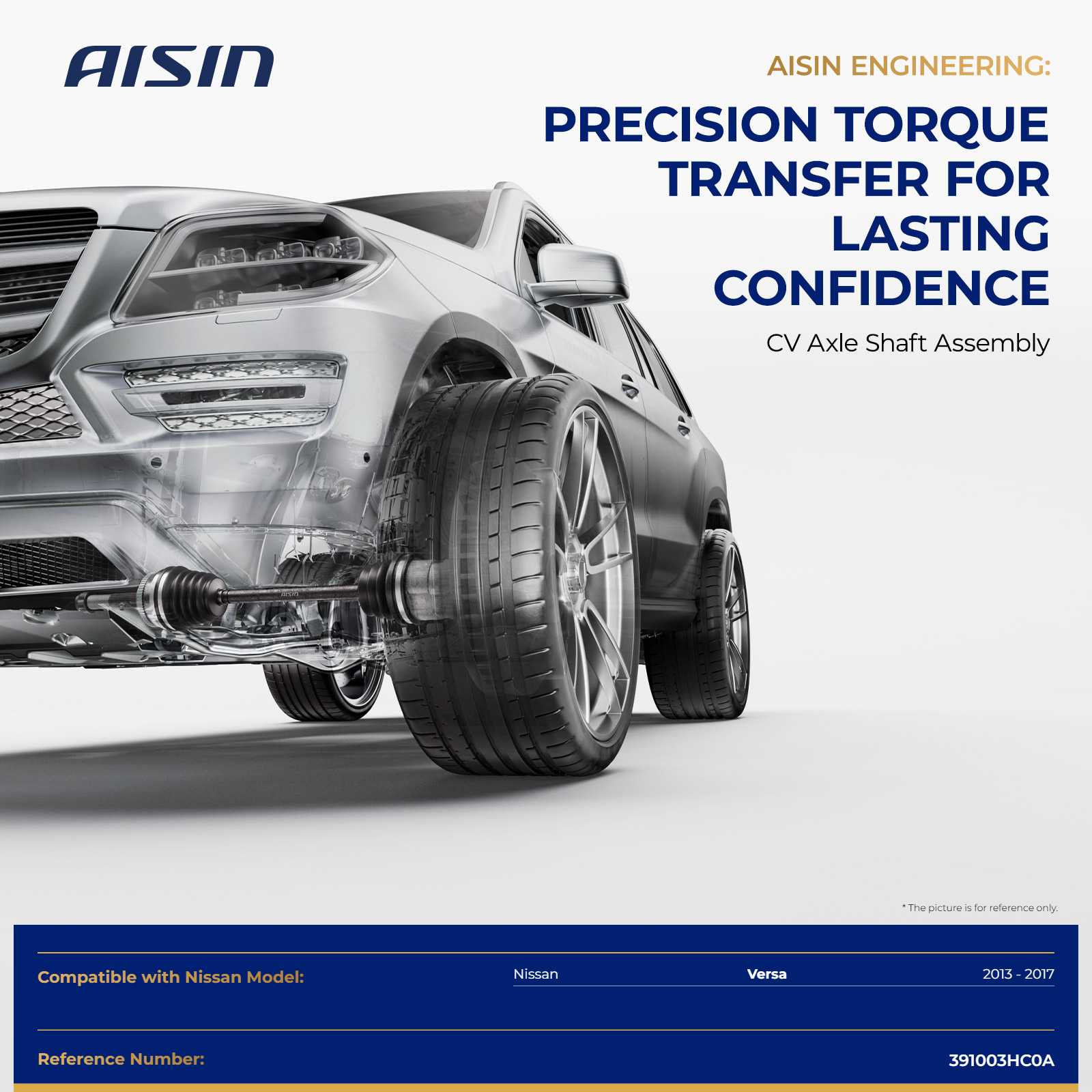 CVAN-01837 Sedan Front, Passenger Side Axle Assembly - Sold Individually FWD, 1.6L, 4Cyl - Image 2
