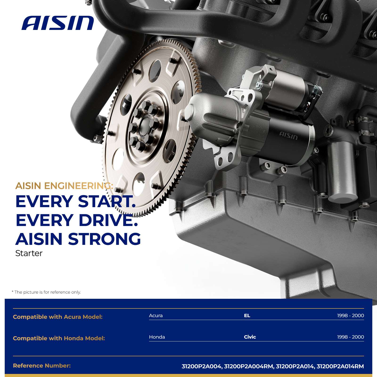 ESMH-00458 Starter, New - Image 2