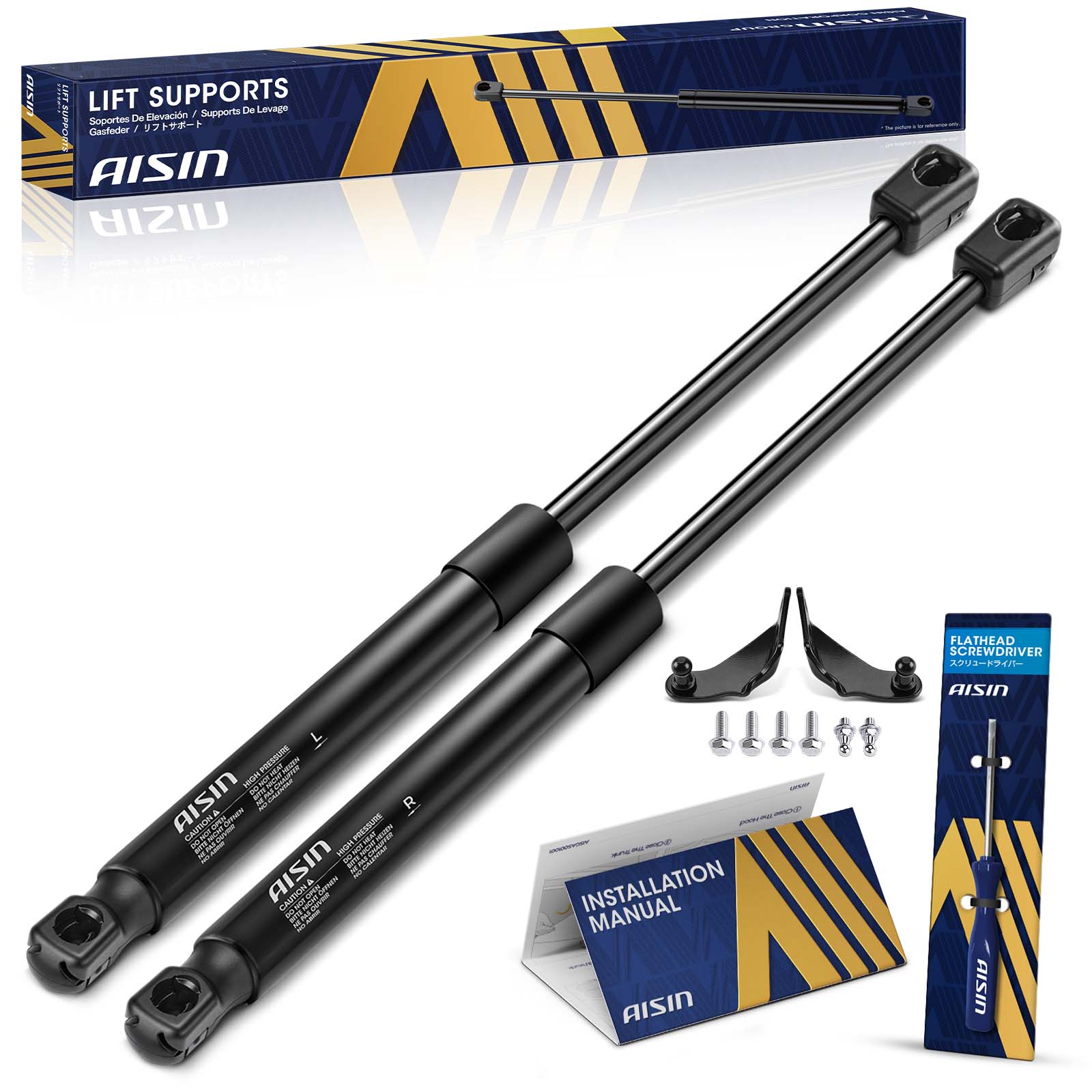 GASN-01448 Driver and Passenger Side Tailgate Lift Support, Set of 2