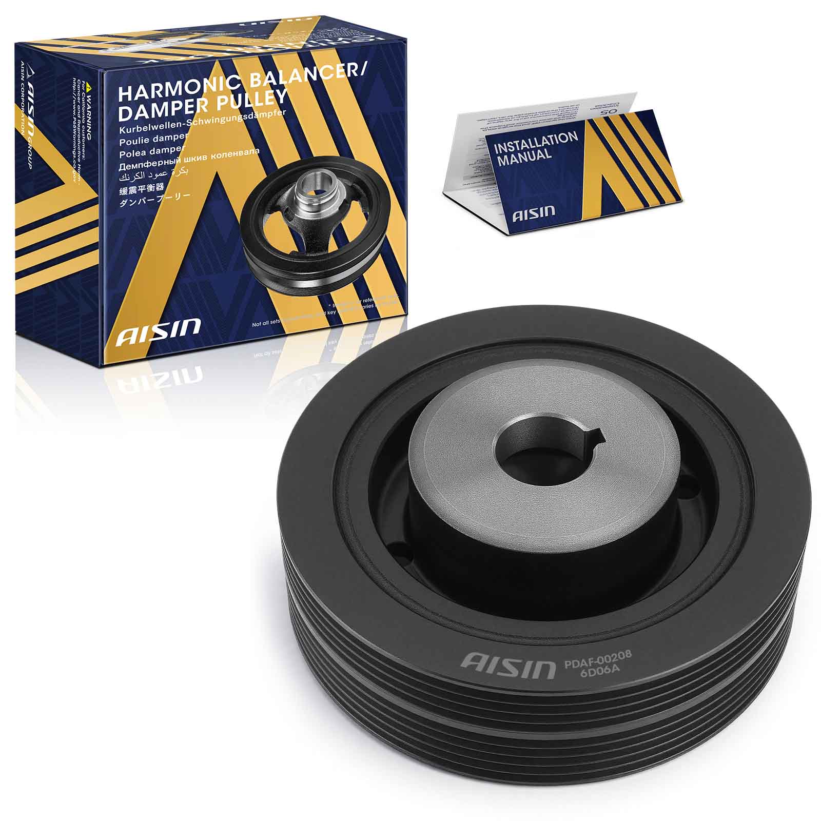 PDAF-00208 Harmonic Balancer, 4-Groove Pulley + 5-Groove Pulley