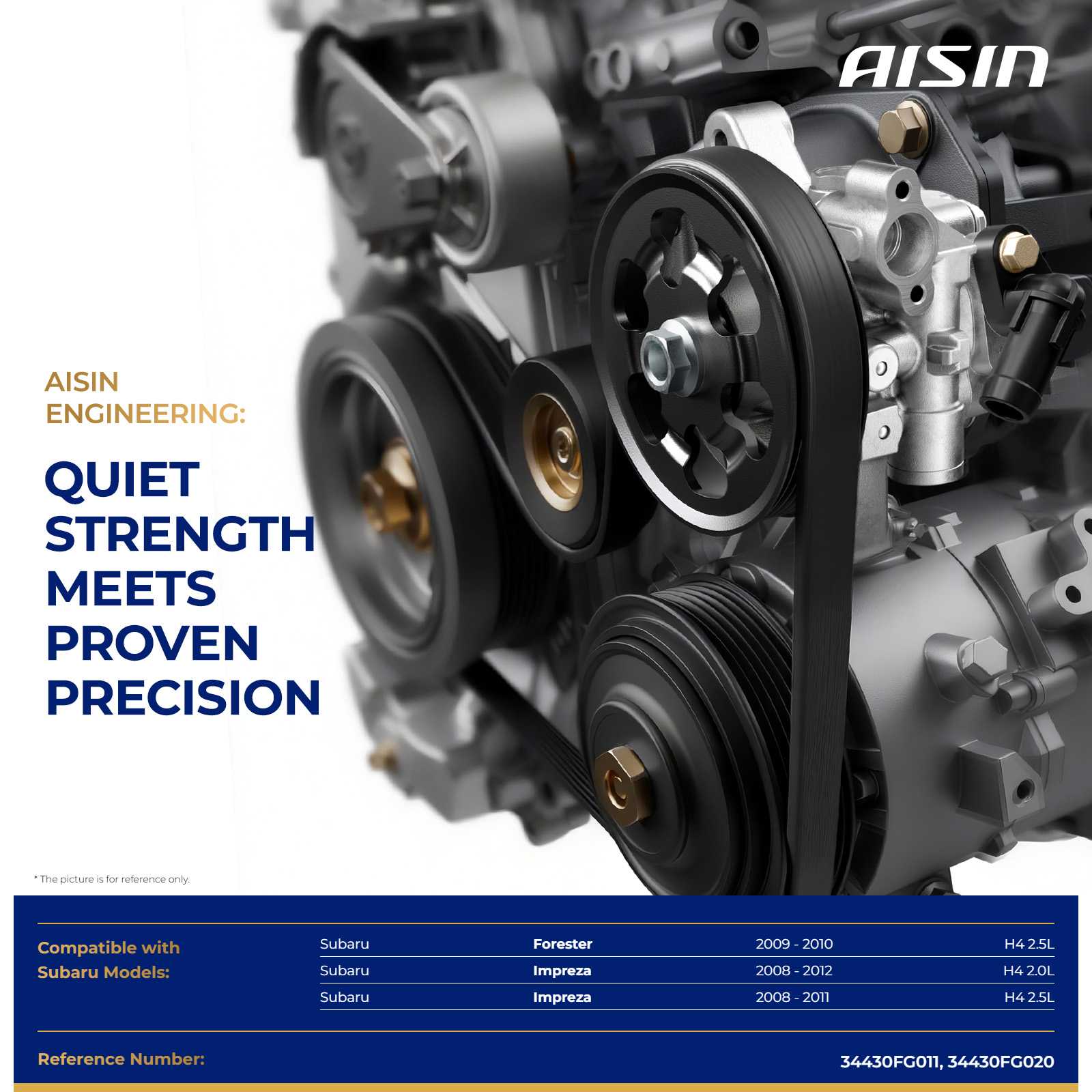 PSPF-00261 Power Steering Pump With Pulley, Without Reservoir - Image 2