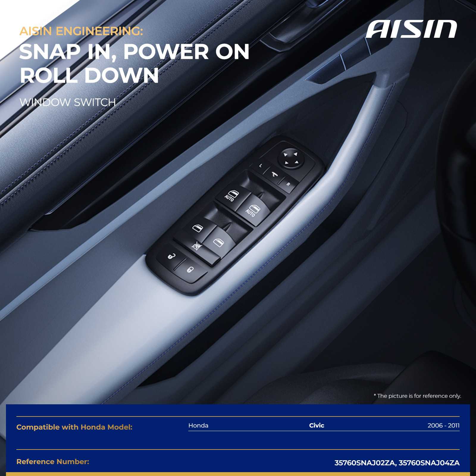 PWSH-00203 Rear Window Switch Black - Image 2