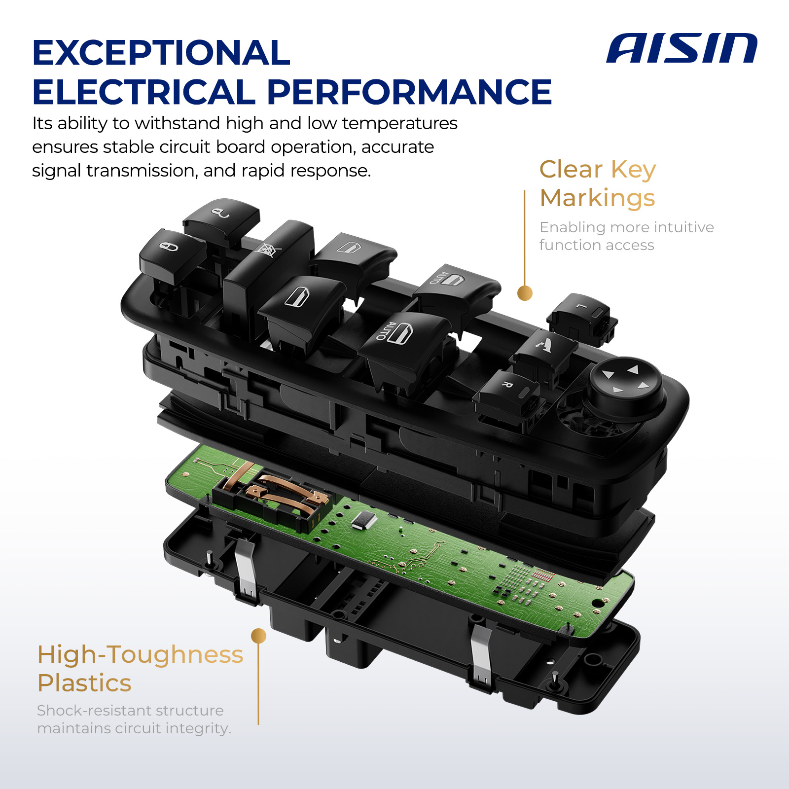PWSH-00203 Rear Window Switch Black - Image 4