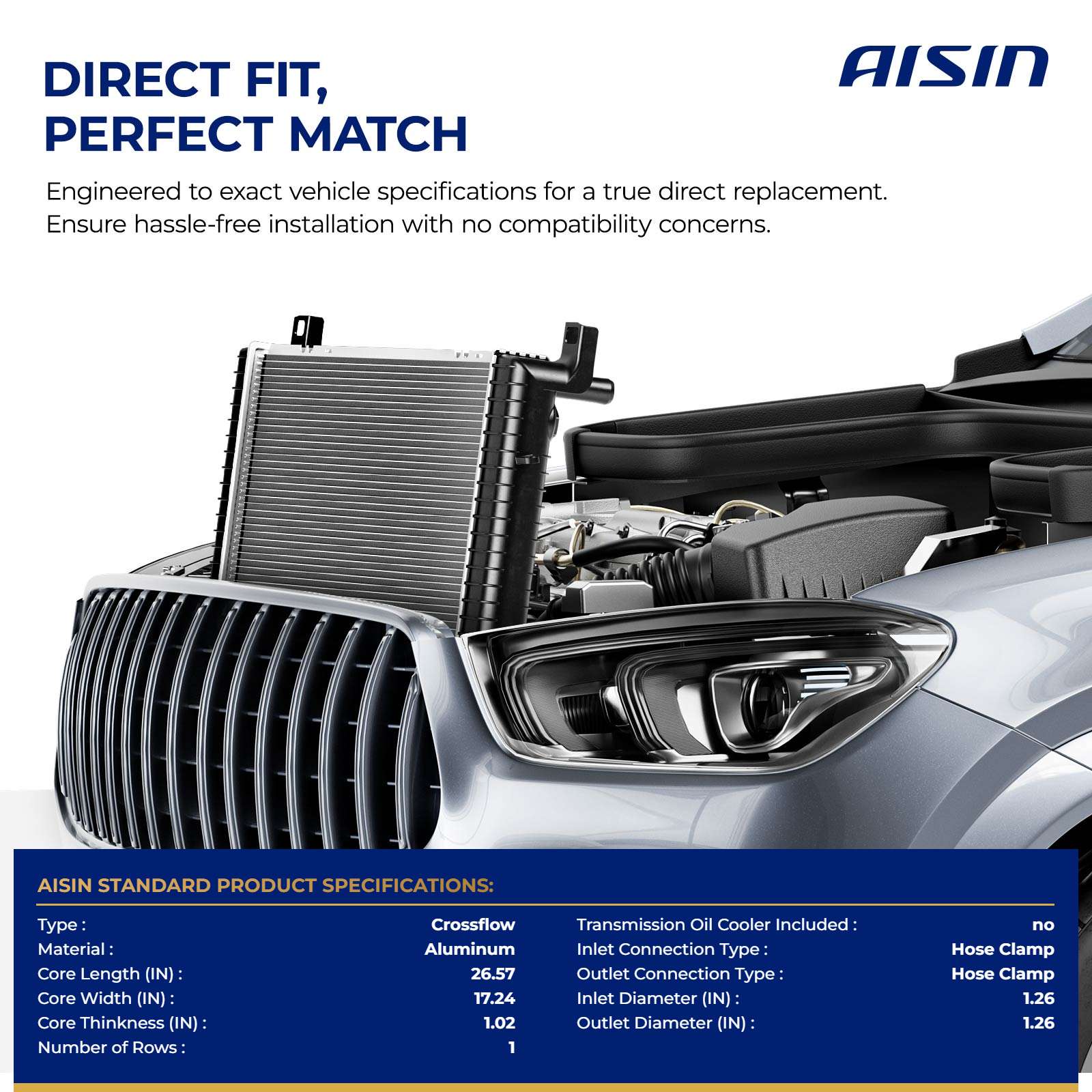 RDTH-00543 Radiator, 1.5L, 4Cyl - Image 3