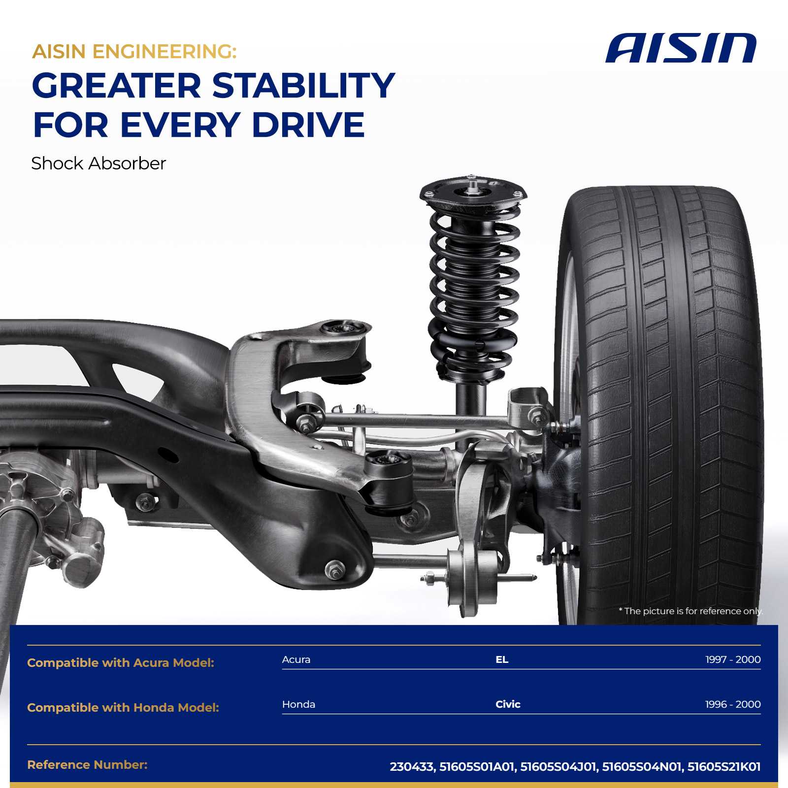 SABH-00005 Front, Driver and Passenger Side Shock Absorber - Image 2