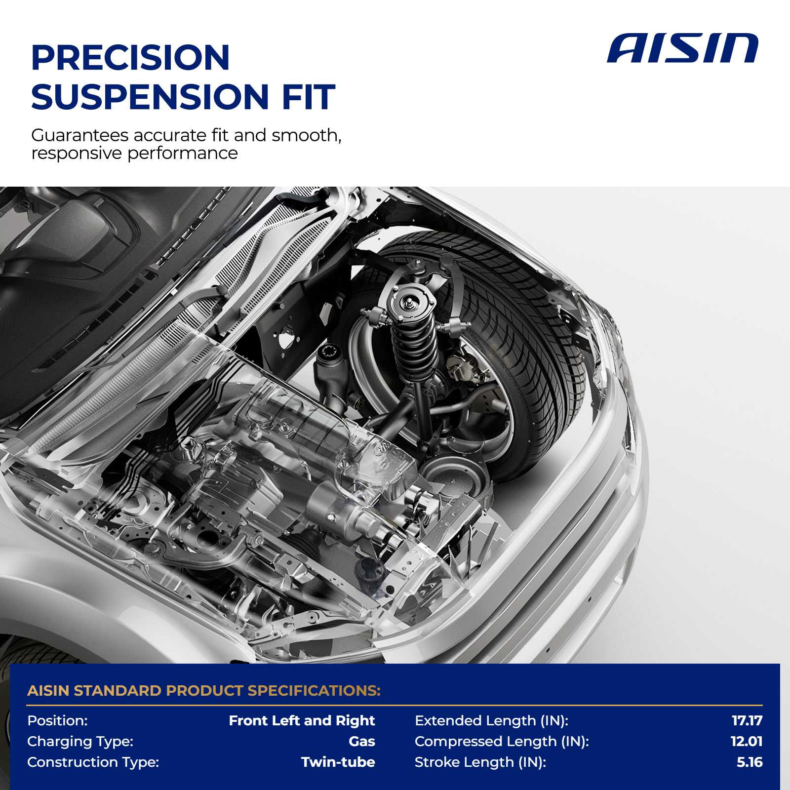 SABH-00005 Front, Driver and Passenger Side Shock Absorber - Image 3