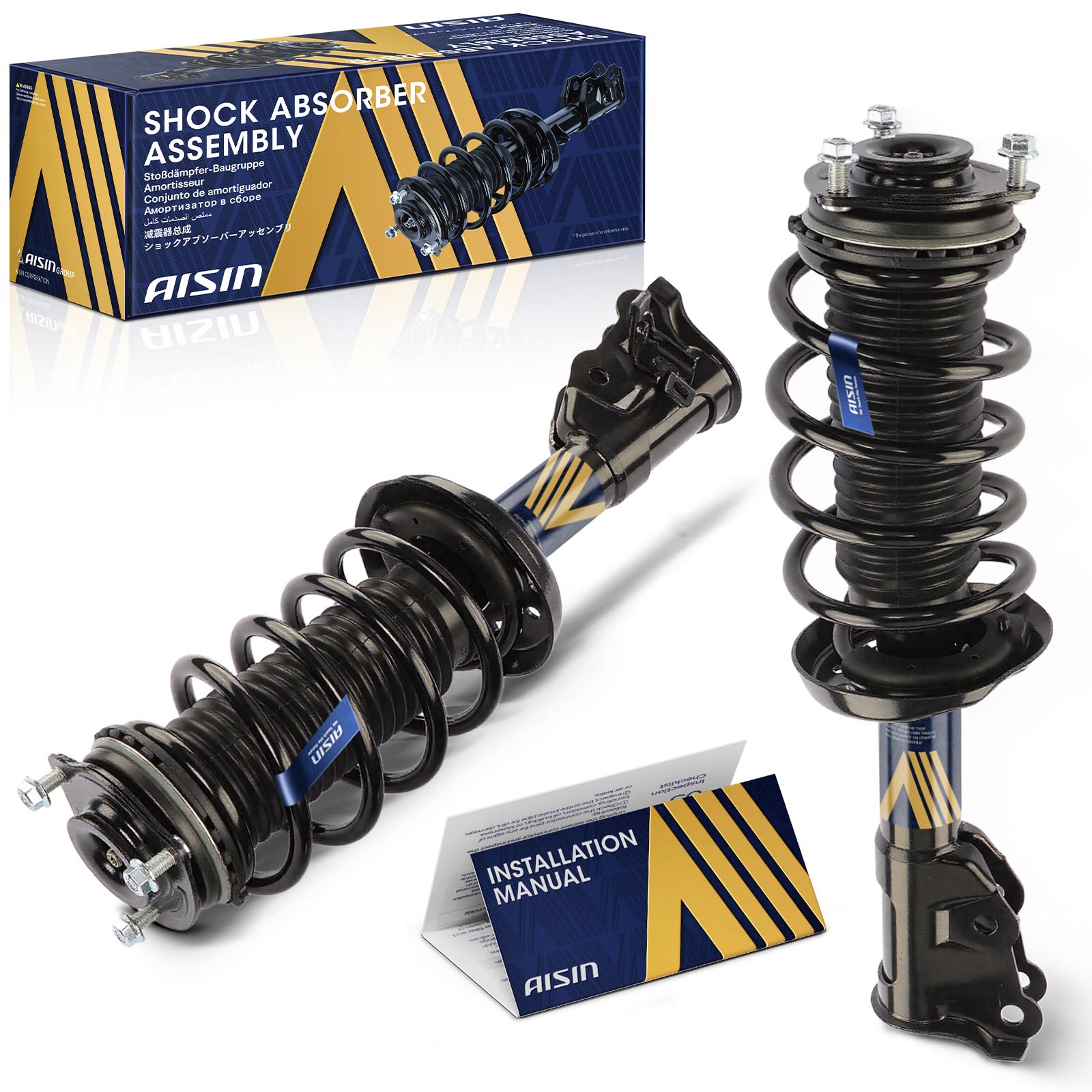 SAKH-00003 Front, Driver and Passenger Side Shock Absorber, Sedan