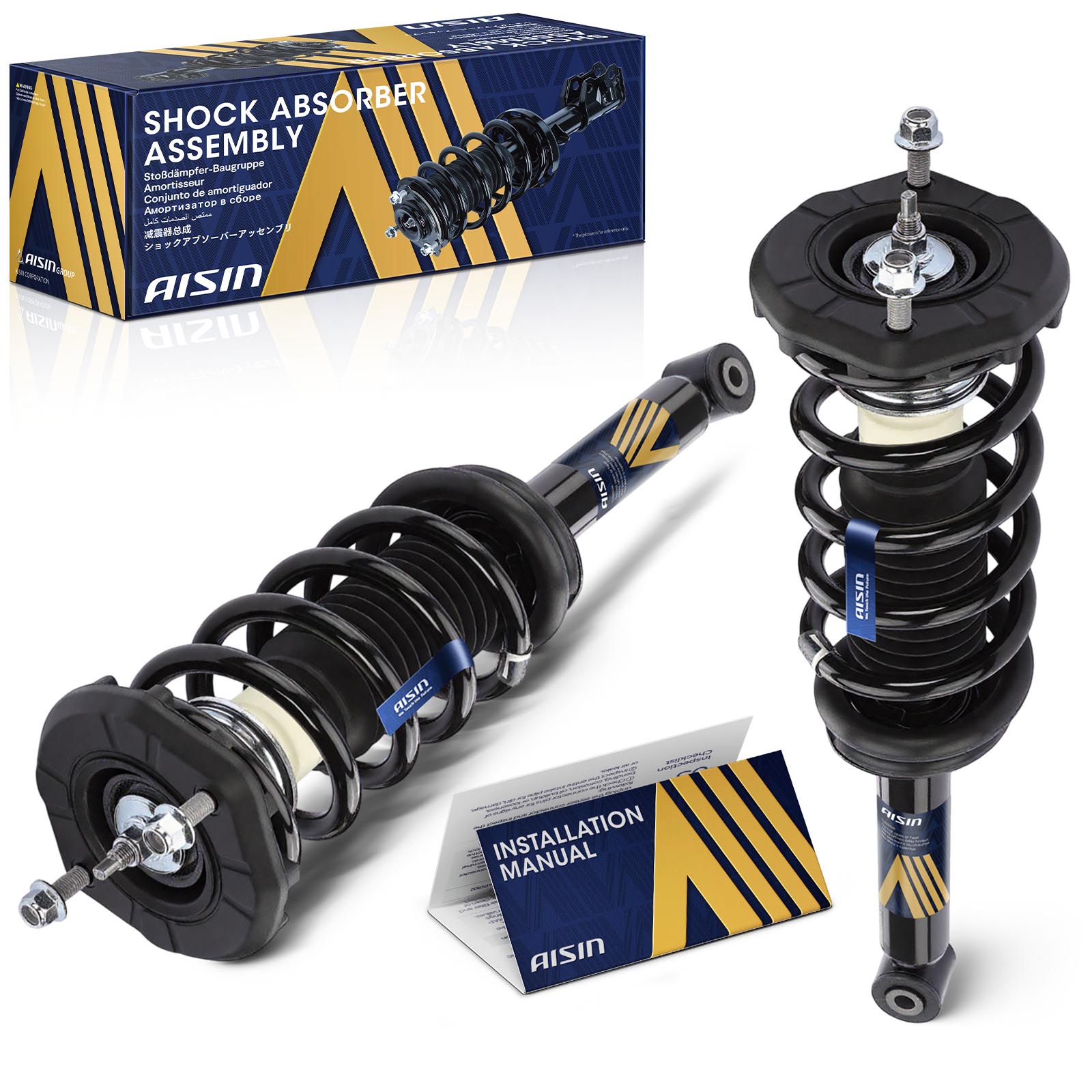 SAKN-01055 Rear, Driver and Passenger Side Shock Absorber, Sedan