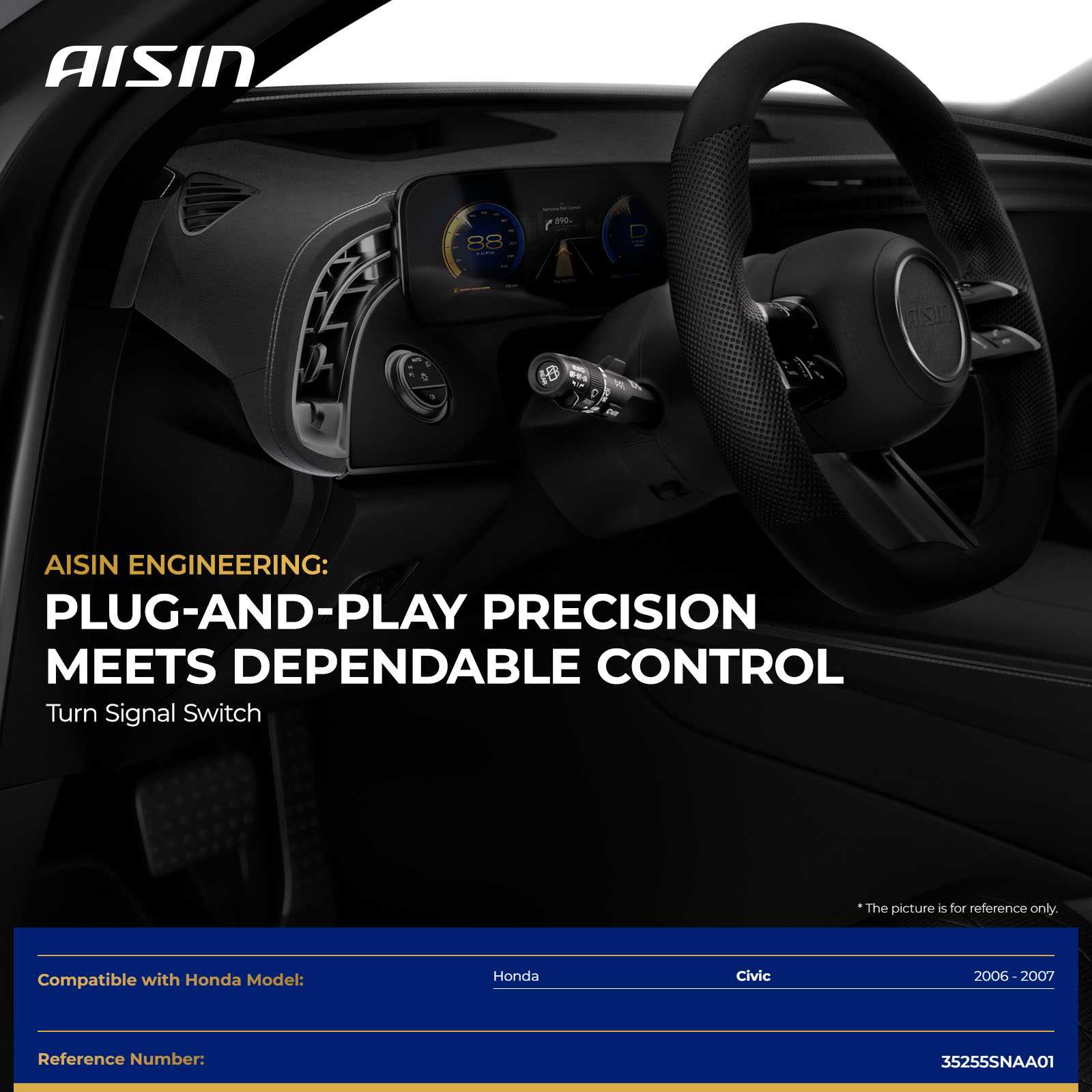 TSSH-00347 Turn Signal Switch, Sedan - Image 2