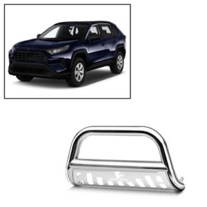 Black Horse Silver Bumper Push Bar | CBS-TOB4802SP