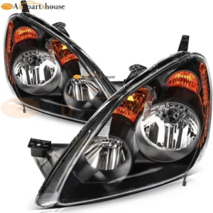 BLACK HOUSING LEFT Right Side Headlights Assembly For 2005-2006 Honda CRV