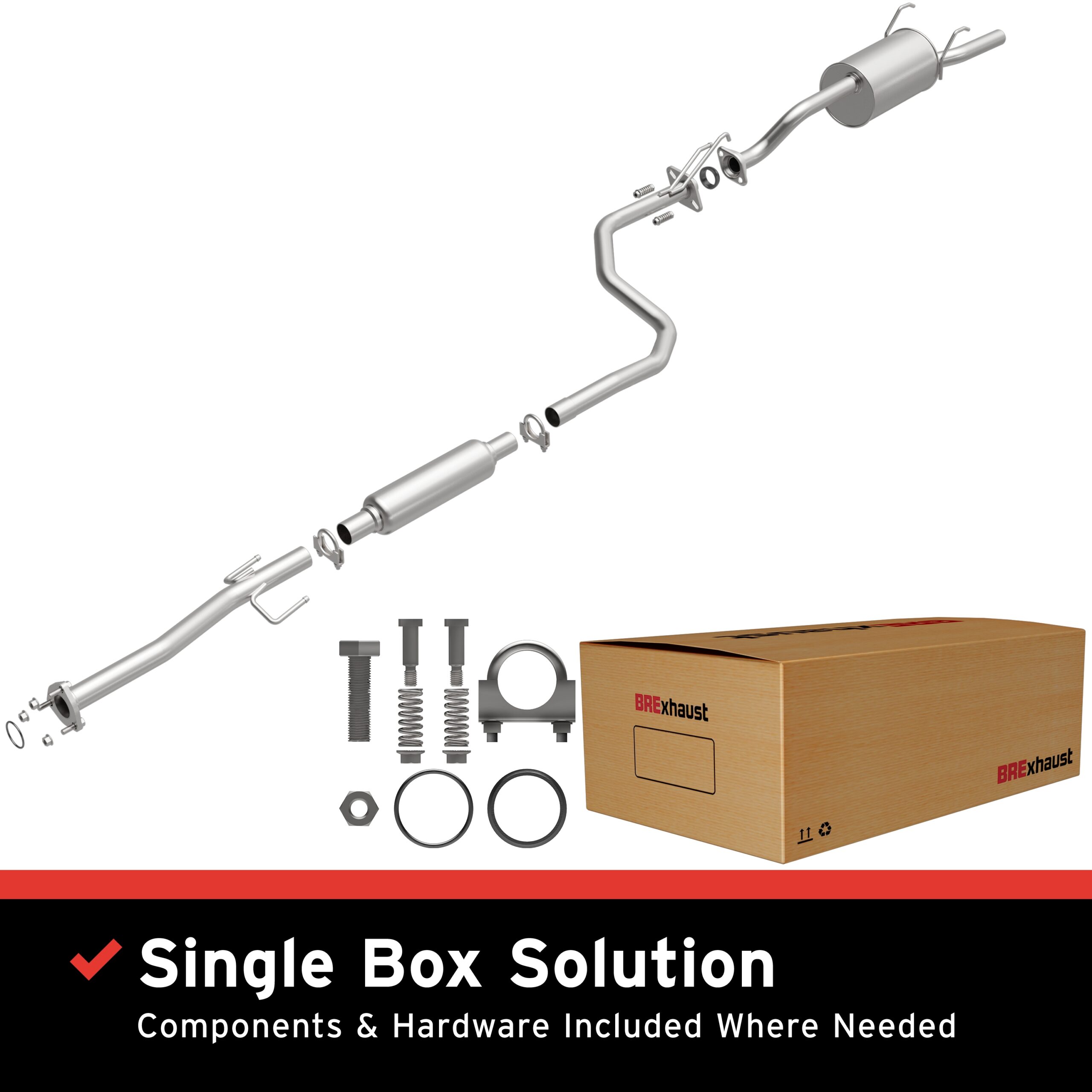 106-0727 Cat-Back Exhaust System, Made of Aluminized Steel, Direct-Fit Exhaust Series