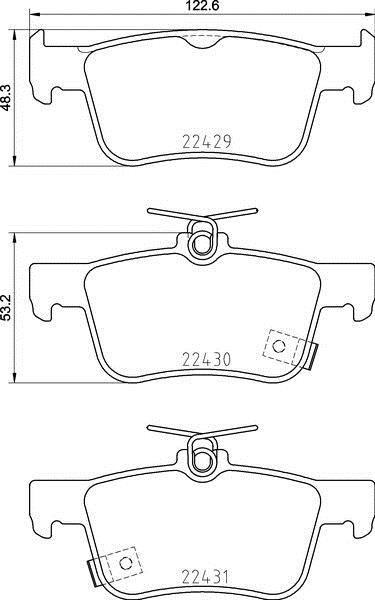 P28089N Rear PRIME Series Ceramic Brake Pad Set