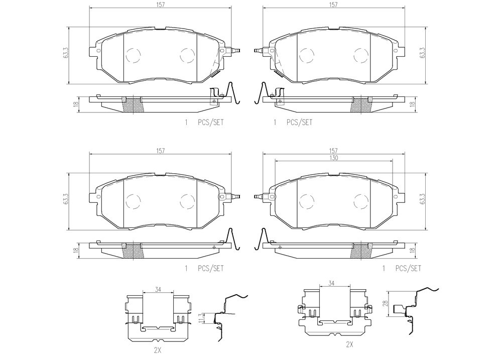 P78017N Front PRIME Series Ceramic Brake Pad Set - Image 2
